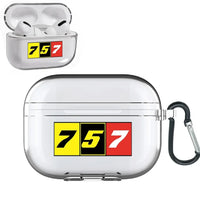 Thumbnail for Flat Colourful 757 AirPods Pro transparent case - With Buckle