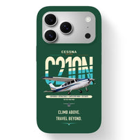 Thumbnail for Cessna T210N Centurion design on dark green magsafe iphone case, for iPhone 17 Pro
