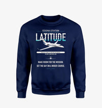 Thumbnail for Cessna Citation Latitude design on navy blue sweatshirt