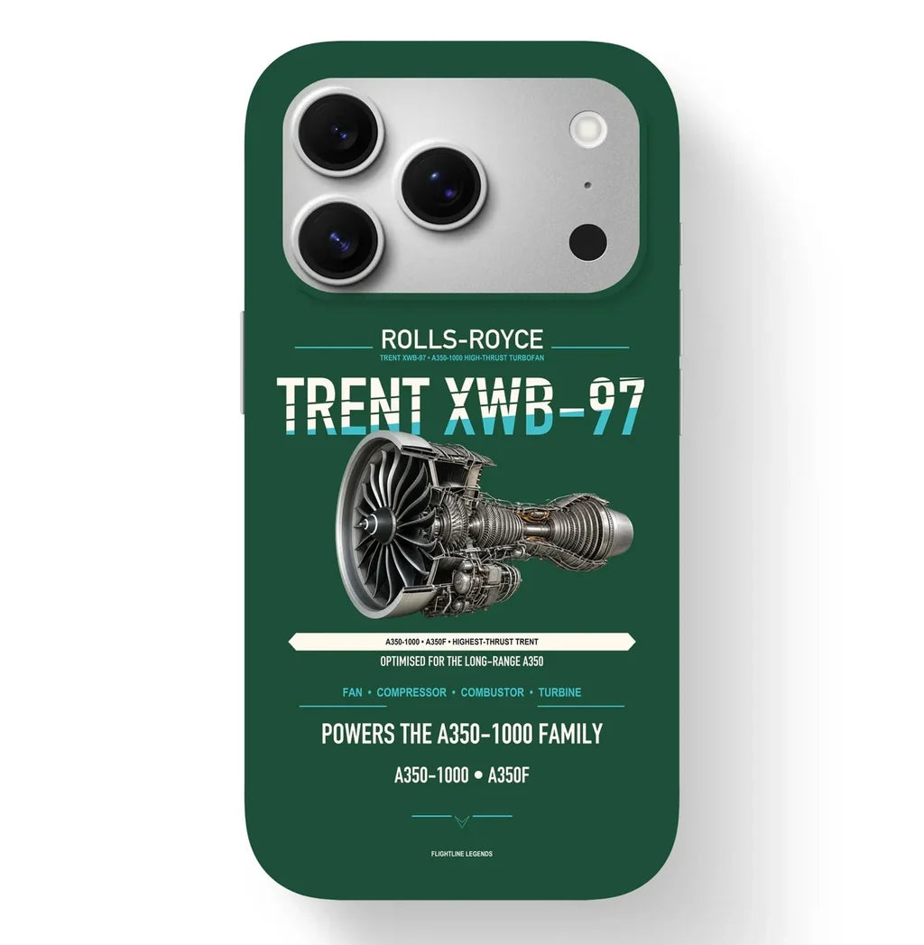 TRENT XWB-97 Case design on dark green iphone case