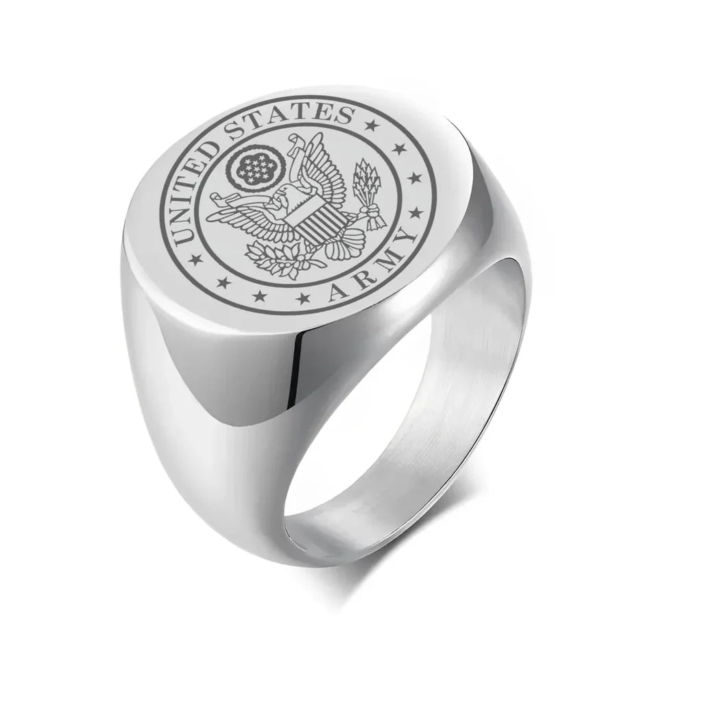 Customisable Army Design 20MM Stainless Steel Ring - view 4