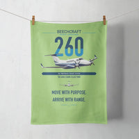 Thumbnail for Beechcraft King Air 260 design on light green towel