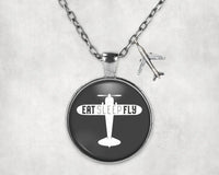 Thumbnail for Eat Sleep Fly & Propeller Necklace - view 4
