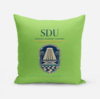 Thumbnail for Santos Dumont Airport (SDU) design on light green pillow