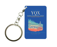 Thumbnail for Gander International Airport (YQX) design on blue key chain