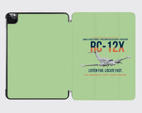 Thumbnail for RC-12X Guardrail Signals From Above design on light green ipad tablet case
