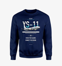 Thumbnail for NAMC YS-11A design on navy blue sweatshirt