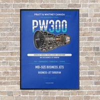 Thumbnail for PW300 vertical canvas print - framed - blue background