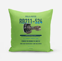 Thumbnail for RB211-524 design on light green pillow