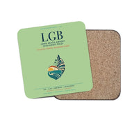 Thumbnail for Long Beach Airport (Daugherty Field) (LGB) design on light green 1 piece coaster