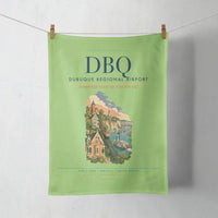 Thumbnail for Dubuque Regional Airport (DBQ) design on light green towel