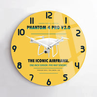 Thumbnail for DJI Phantom 4 Pro V2.0 design on yellow no frame wall clock