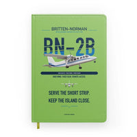 Thumbnail for Britten-Norman BN-2B-26 Islander design on light green notebook