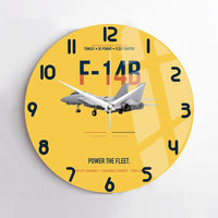 Thumbnail for F-14B Tomcat Power The Fleet design on yellow no frame wall clock