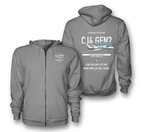 Thumbnail for Cessna Citation CJ4 Gen2 design on gray premium zipped hoodie, double-side print