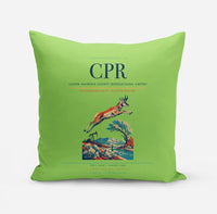 Thumbnail for Casper–Natrona County International Airport (CPR) design on light green pillow