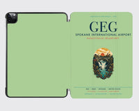 Thumbnail for Spokane International Airport (GEG) design on light green ipad tablet case