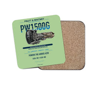 Thumbnail for PW1500G design on light green 1 piece coaster