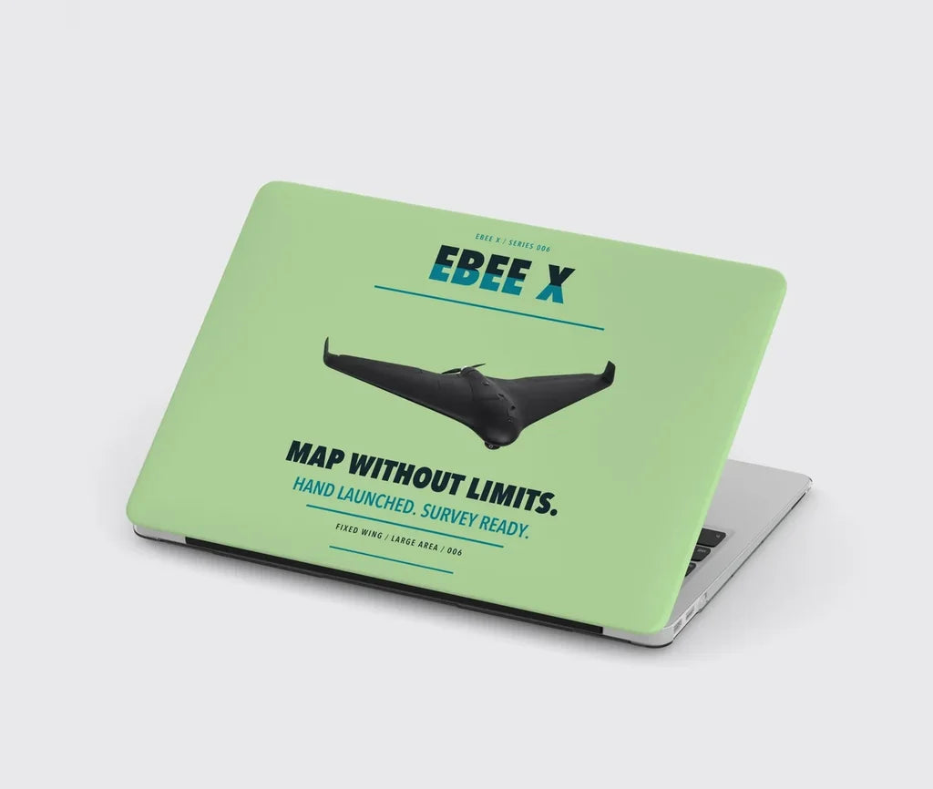 AgEagle eBee X design on light green MacBook case
