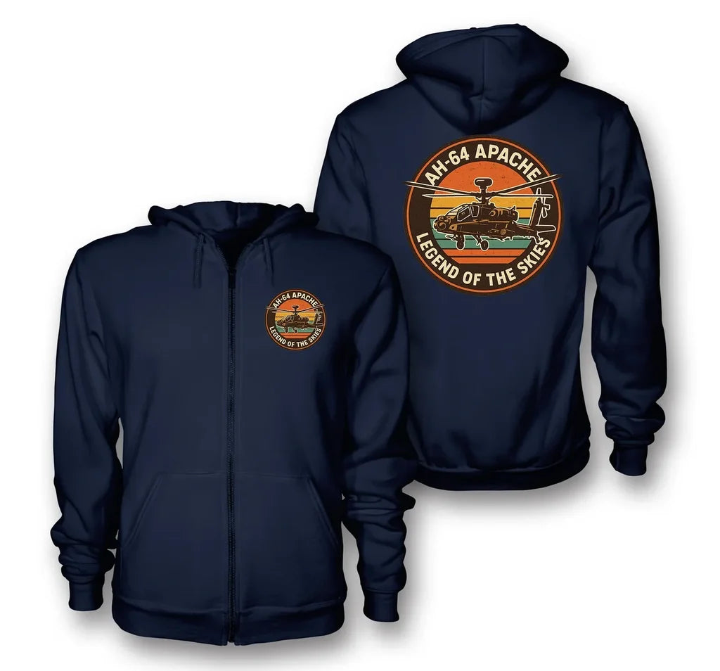 Customisable Retro Apache AH-64 Hoodie - view 4