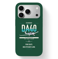 Thumbnail for Diamond DA40 design on dark green magsafe iphone case, for iPhone 17 Pro