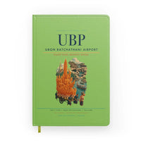 Thumbnail for Ubon Ratchathani Airport (UBP) design on light green notebook