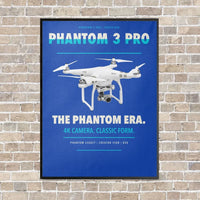 Thumbnail for DJI Phantom 3 Professional vertical canvas print - framed - blue background