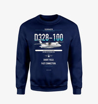 Thumbnail for Dornier D328-100 design on navy blue sweatshirt