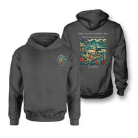 Thumbnail for VINTAGE G4270 - The Lagoon School Bus - Double-Side Hoodie design on darkgray double side