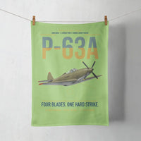 Thumbnail for P-63A Kingcobra design on light green towel