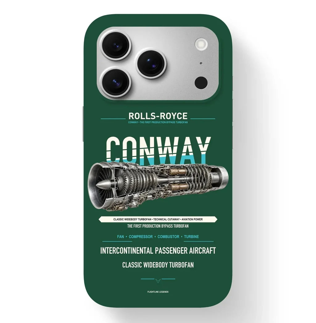 CONWAY Case design on dark green iphone case