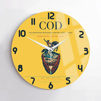 Thumbnail for Yellowstone Regional Airport (COD) design on yellow no frame wall clock