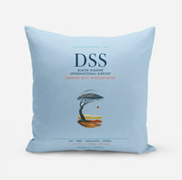 Thumbnail for Blaise Diagne International Airport (DSS) design on light blue pillow