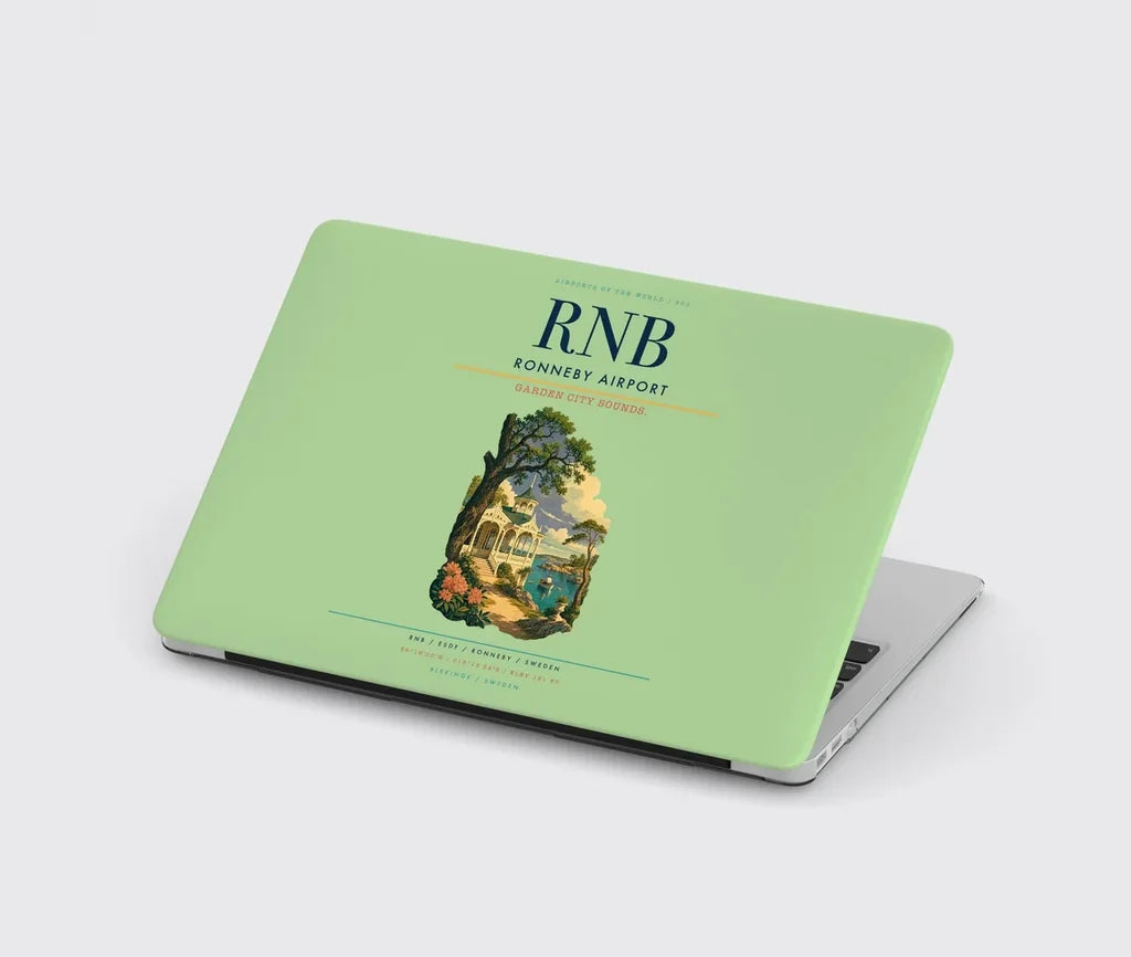 Ronneby Airport (RNB) design on light green MacBook case