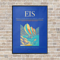 Thumbnail for Terrance B. Lettsome International Airport EIS — Road Town vertical canvas print - framed - blue background