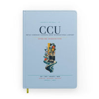 Thumbnail for Netaji Subhash Chandra Bose International Airport Kolkata (CCU) design on light blue notebook