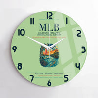 Thumbnail for Melbourne Orlando International Airport (MLB) design on light green no frame wall clock