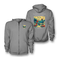 Thumbnail for VINTAGE G4427 - The Apprentice's Solo Dawn - Premium Zipped Hoodie design on gray