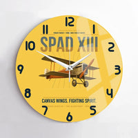 Thumbnail for SPAD XIII design on yellow no frame wall clock