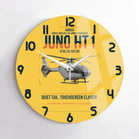 Thumbnail for Airbus H135 Juno HT1 design on yellow no frame wall clock