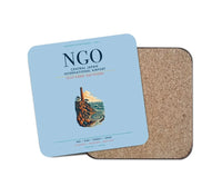 Thumbnail for Central Japan International Airport (NGO) design on light blue 1 piece coaster