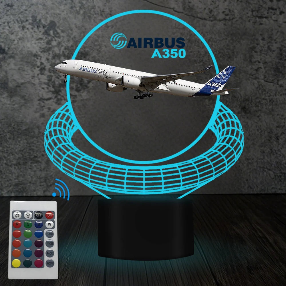 Customisable Airbus A350 3D Lamp - view 4