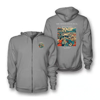 Thumbnail for VINTAGE G4081 - The Observation Deck - Premium Zipped Hoodie design on gray