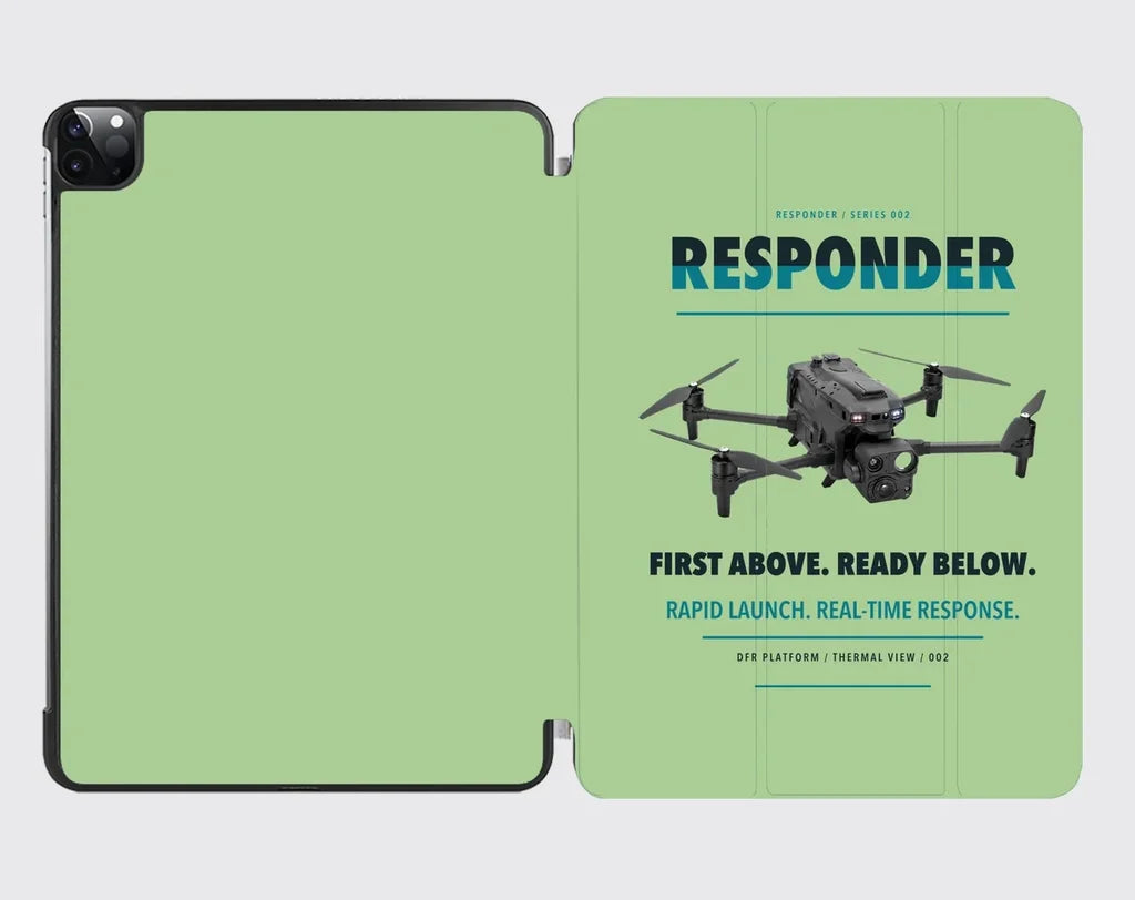 BRINC Responder design on light green ipad tablet case