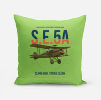 Thumbnail for Royal Aircraft Factory S.E.5a design on light green pillow