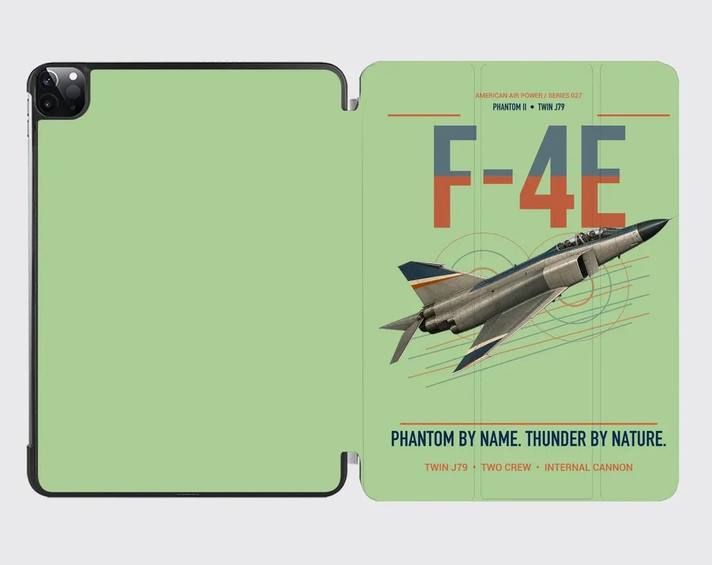 F-4E Phantom II design on light green ipad tablet case
