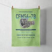 Thumbnail for CFM56-7B design on light green towel