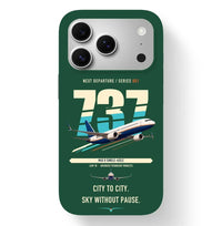 Thumbnail for Boeing 737 MAX 8 design on dark green magsafe iphone case