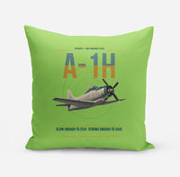 Thumbnail for A-1H Skyraider design on light green pillow