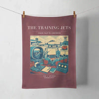 Thumbnail for VINTAGE G4126 - The Training Jets - Designed Towels design on darkred